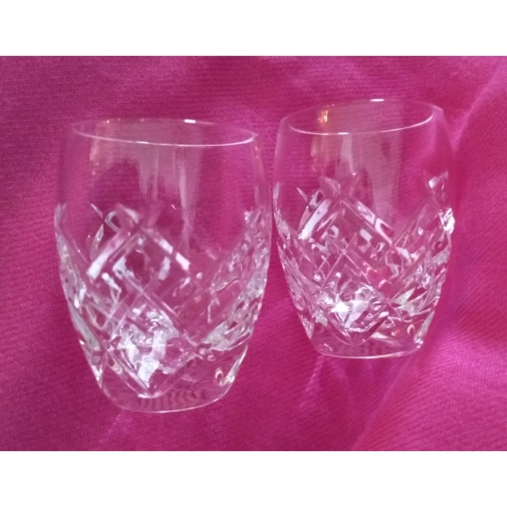 Waterford Crystal Shot Glasses Vintage Signed Classic 1oz Set of 2‎